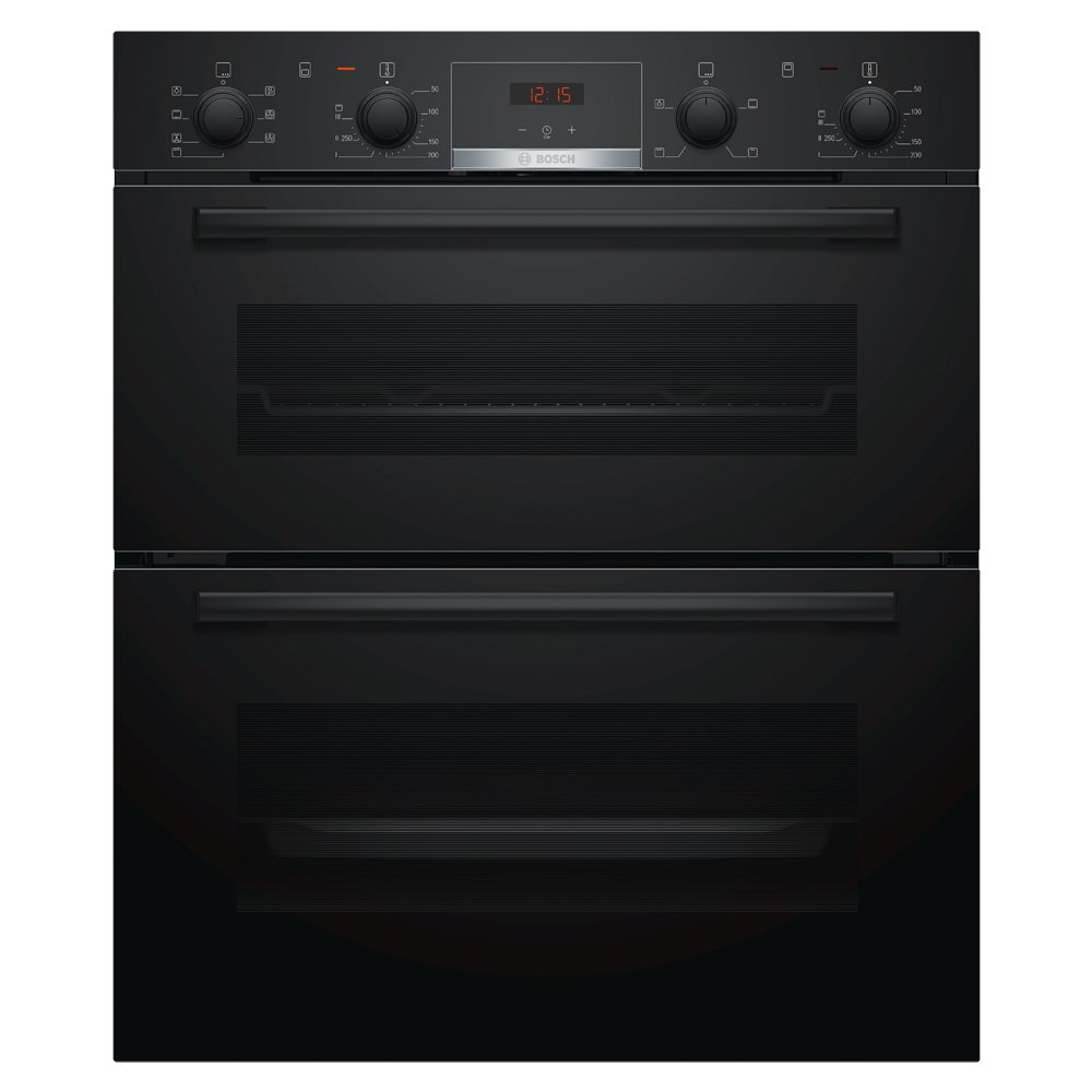 Bosch NBS533BB0B Serie 4 Built Under Double Oven BLACK Appliance City