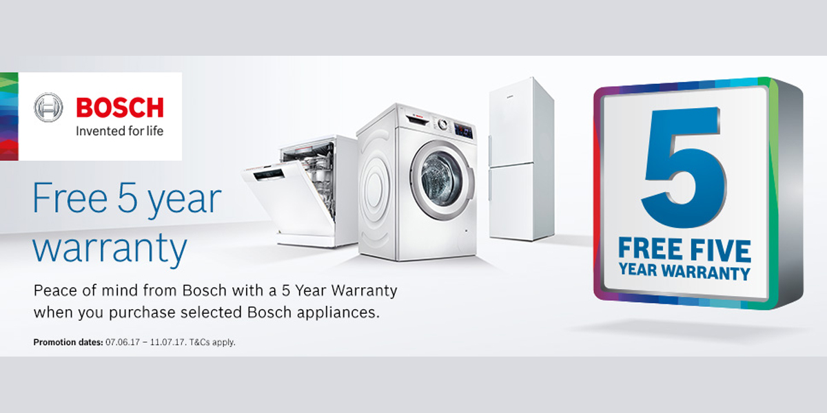 Bosch 5 year warranty promotion Appliance City