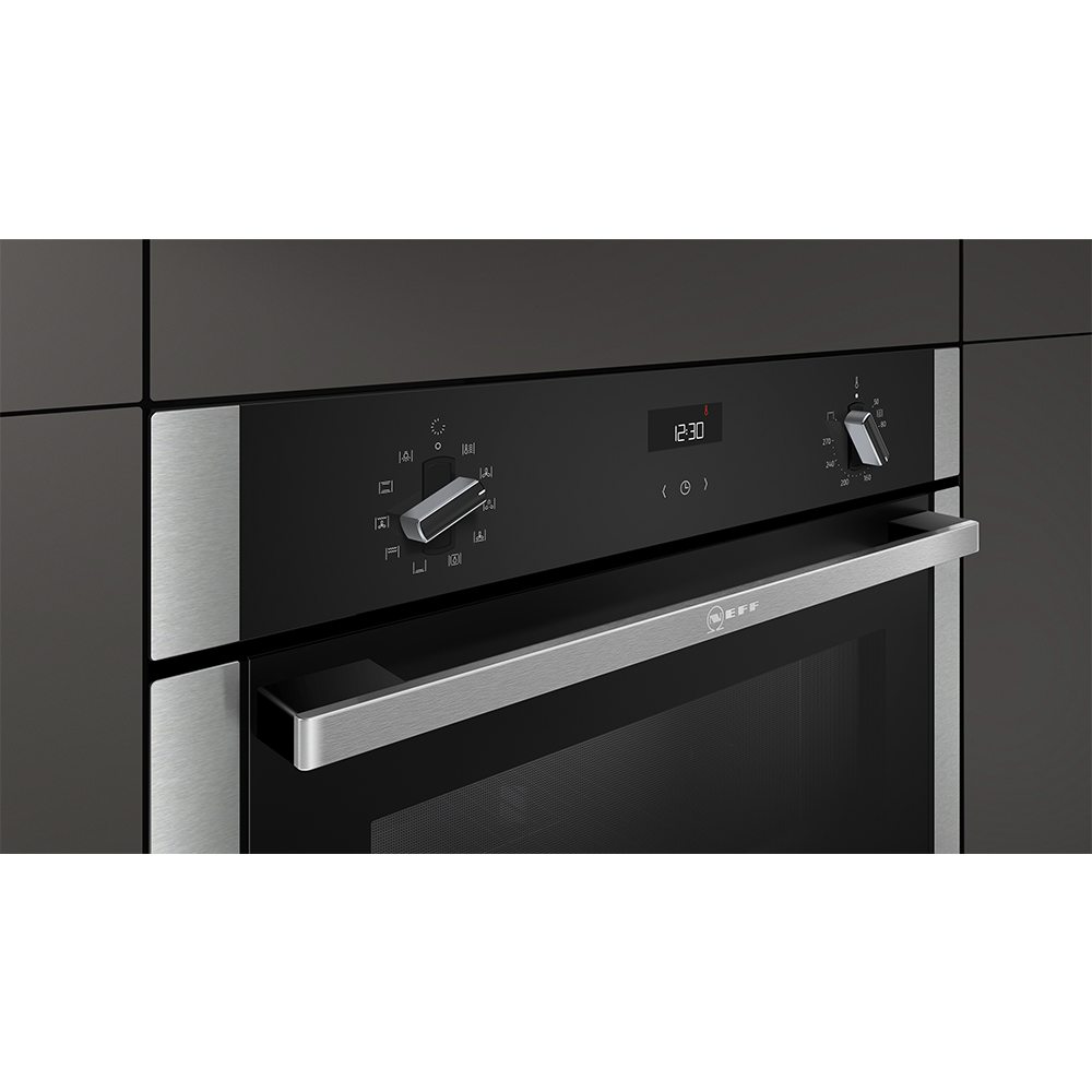 Neff B3ace4hn0b N50 Circotherm Single Oven Slideaway Door Stainless Steel