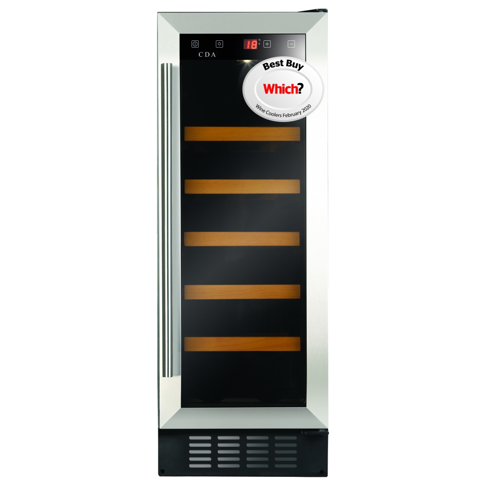 CDA FWC304SS 30cm Freestanding Under Counter Wine Cooler STAINLESS