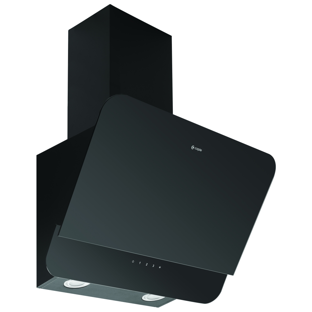 Caple OM600 60cm Angled Chimney Hood - BLACK