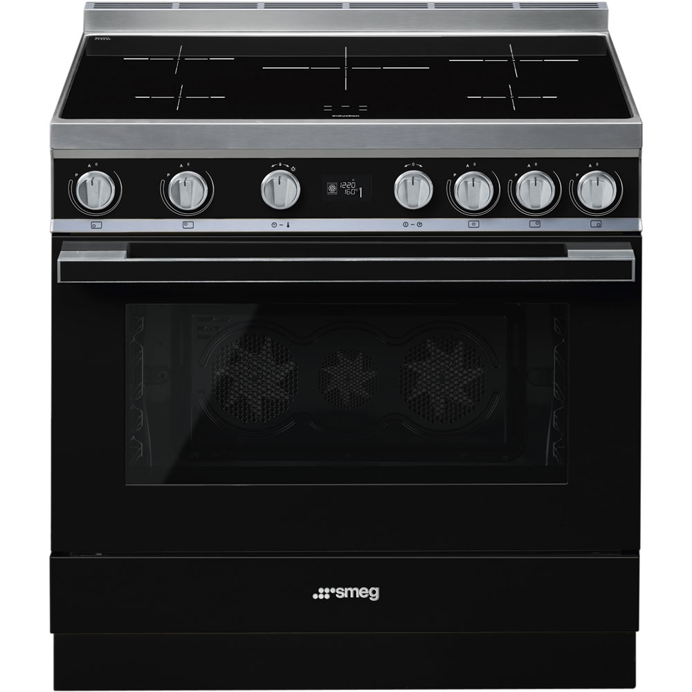 Smeg Cpf9ipbl 90cm Portofino Pyrolytic Induction Range Cooker