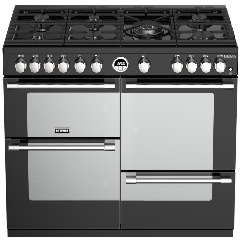 Stoves STERLING DX S1000GBK 4945 Sterling Deluxe 1000mm Gas Cooker