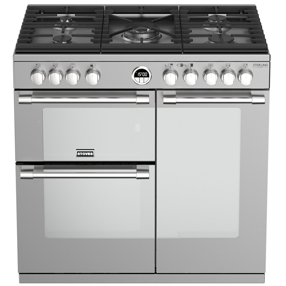 Stoves STERLING DX S900GSS 4936 Sterling Deluxe 90cm Gas Range Cooker - STAINLESS STEEL