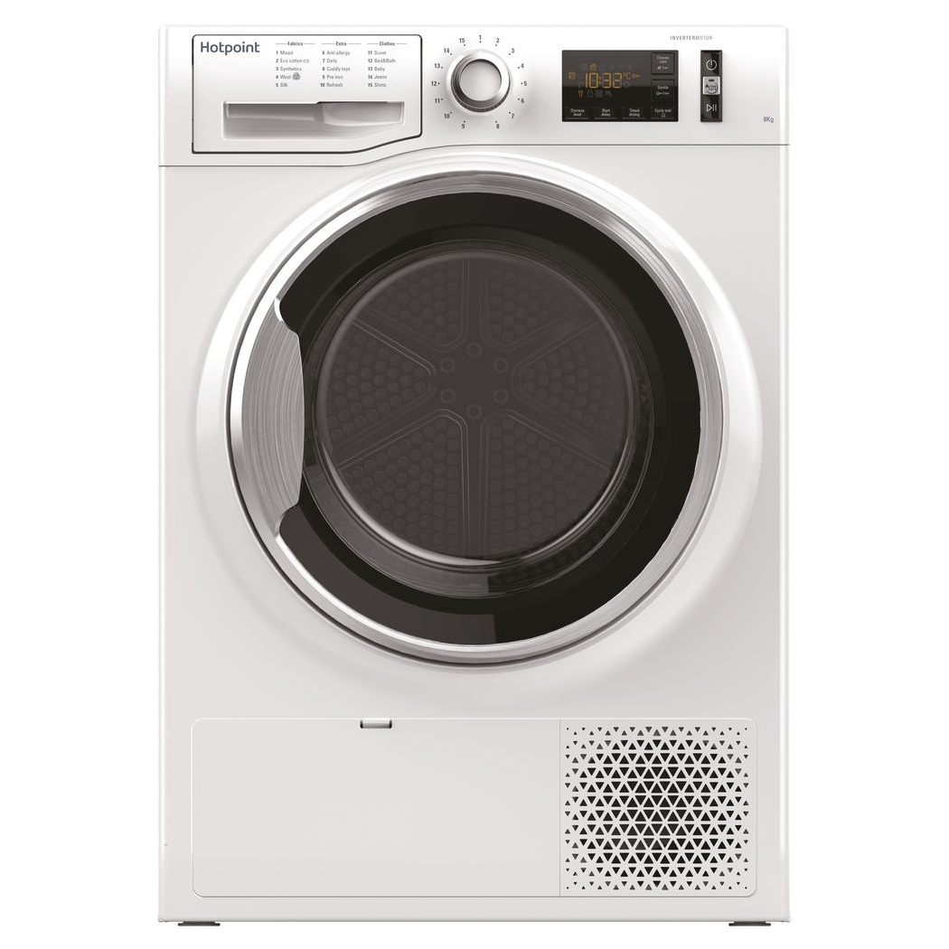 Hotpoint NTM1182XB 8kg ActiveCare Heat Pump Condenser Tumble Dryer - WHITE