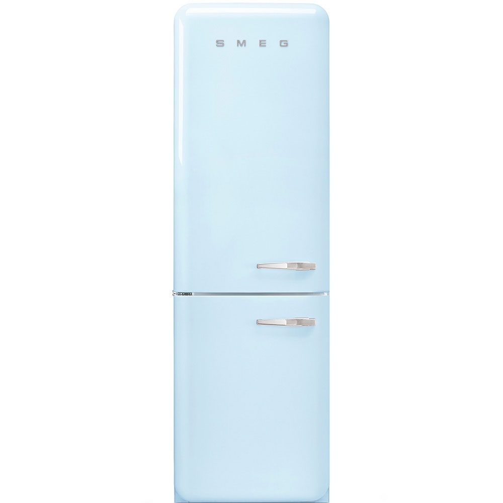 Smeg FAB32LPB5UK 60cm Retro Frost Free Fridge Freezer Left Hand Hinge - PASTEL BLUE