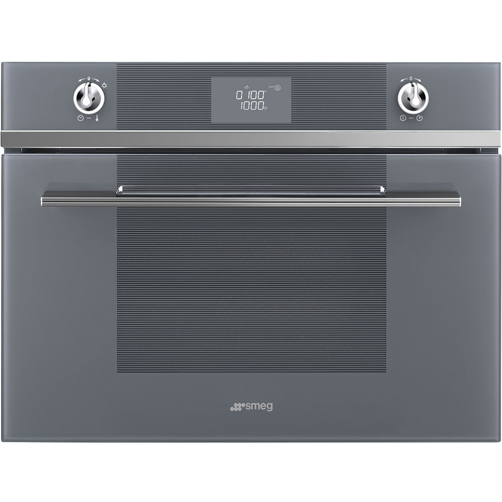 Smeg SF4102MCS Linea Built In Combination Microwave - SILVER