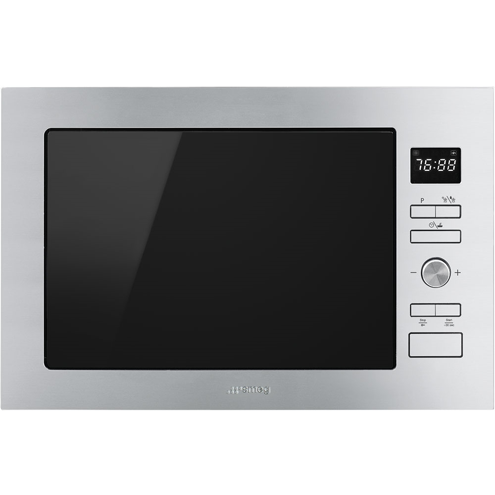 Smeg FMI425X Cucina Built In Microwave & Grill For Tall Housing - STAINLESS STEEL