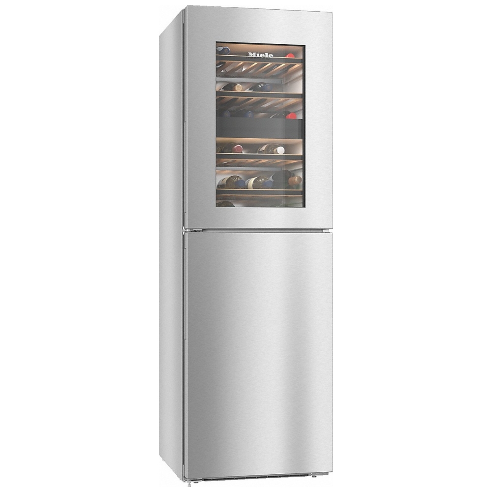 Miele KWNS28462ECLST 60cm Frost Free Freezer With Wine Cooler