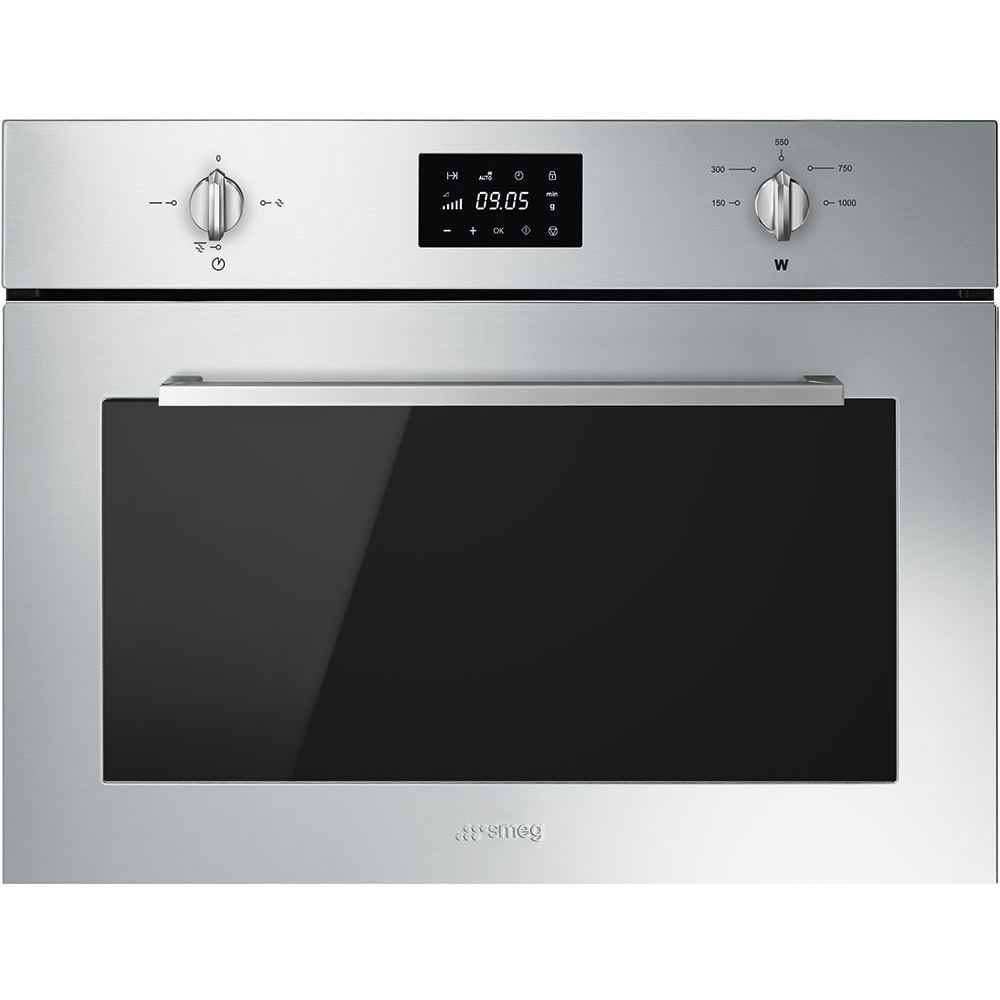 Smeg SF4400MX Cucina Built In Microwave & Grill For Tall Housing - STAINLESS STEEL