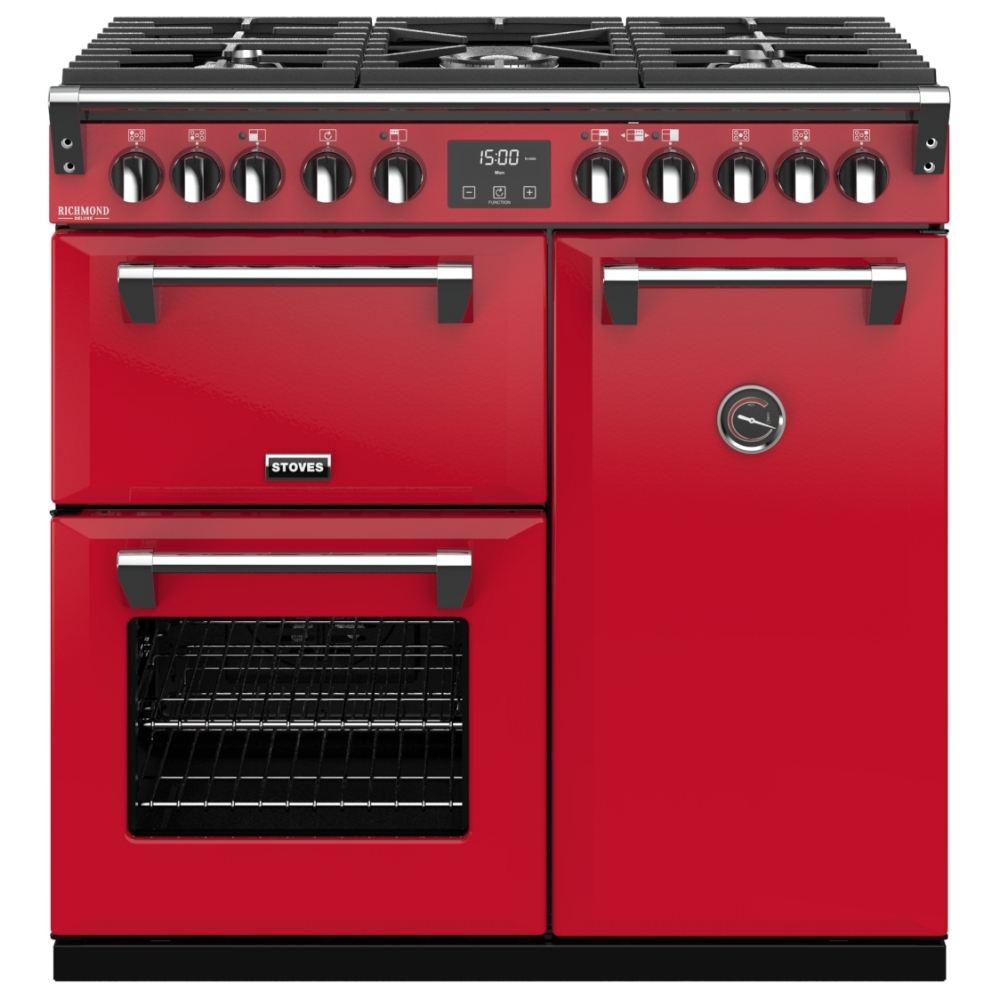 Stoves RICHMOND DX S900DFCBHJA Richmond 900mm Dual Fuel Cooker RED