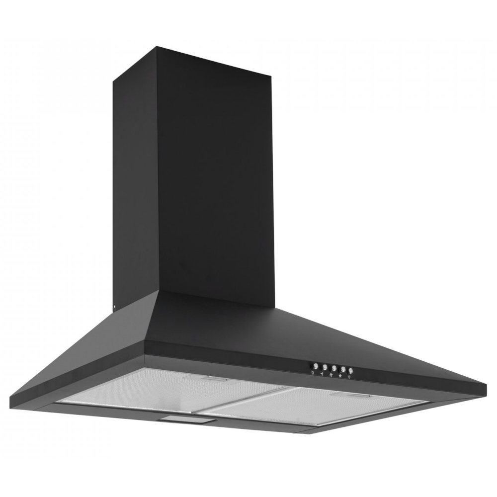 Caple CCH601BK 60cm Chimney Hood - BLACK