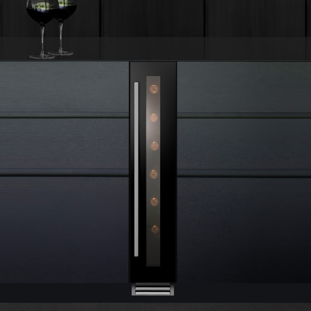 Caple WI156 15cm Freestanding Undercounter Wine Cooler BLACK