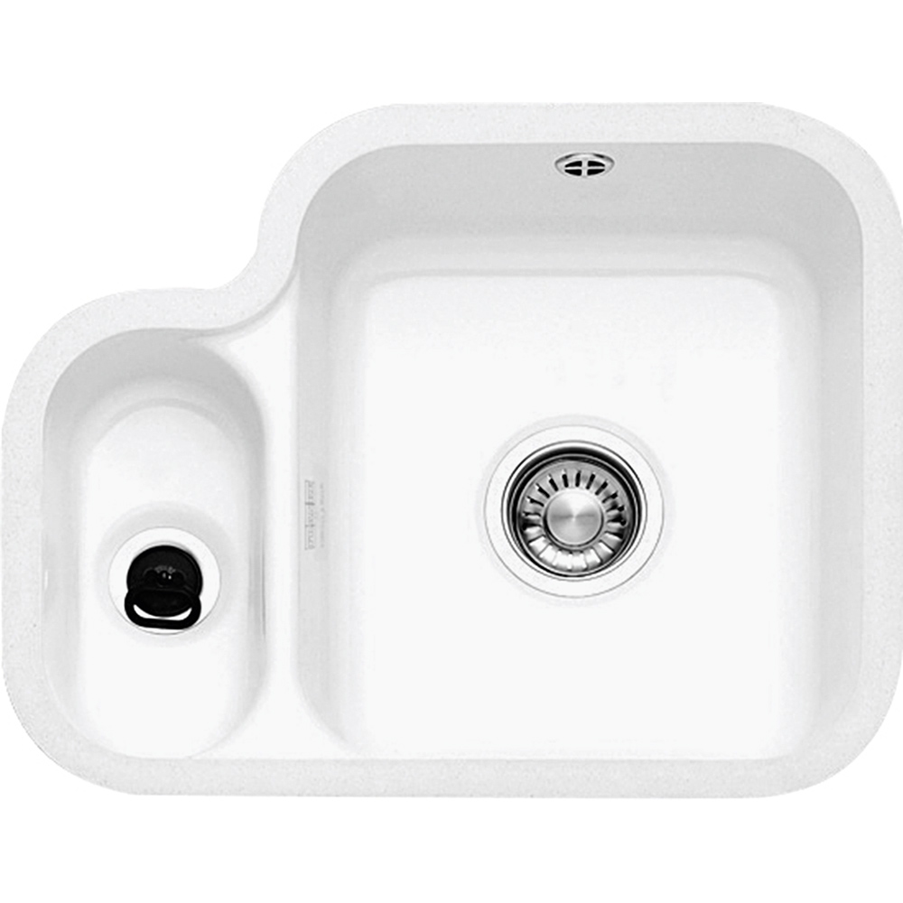 Franke Vbk160 V B 1 5 Bowl Ceramic Undermount Sink Left Hand Small Bowl White
