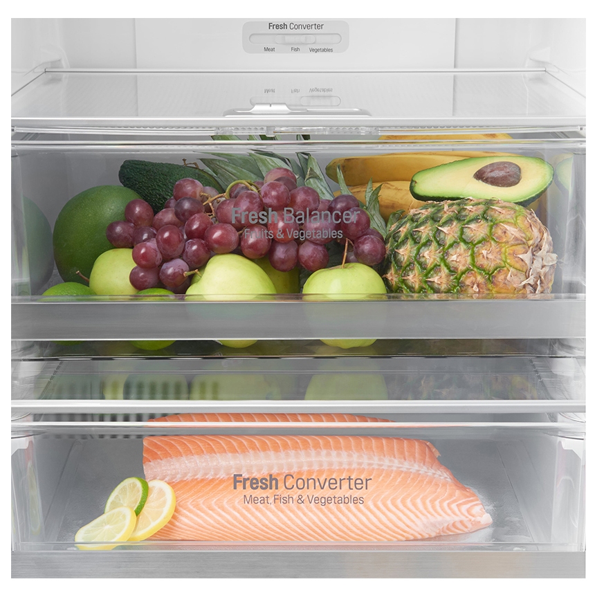 Lg Gbb60pzgfb 60cm Frost Free Fridge Freezer Stainless Steel