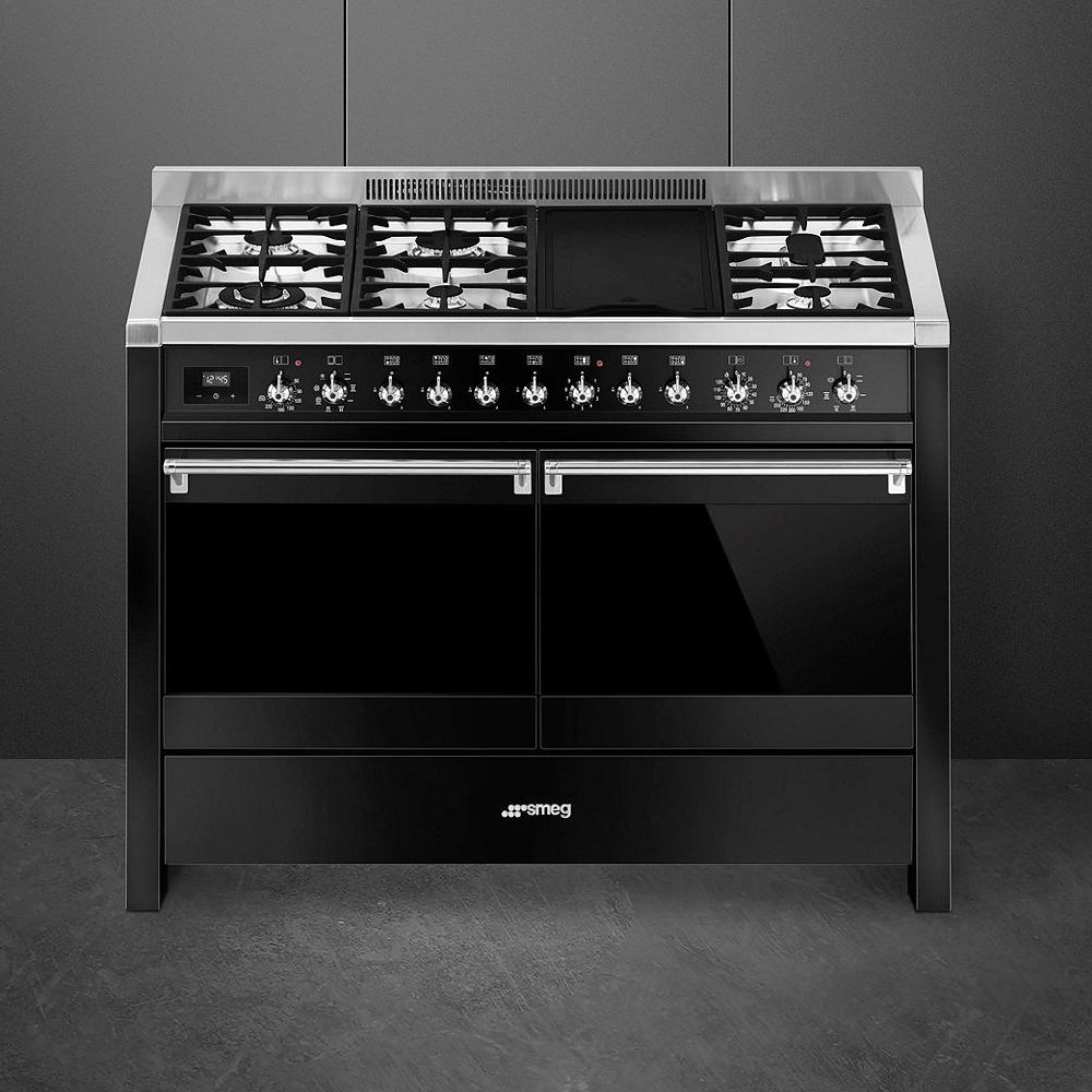 Smeg A4BL81 120cm 'Opera' Dual Fuel Range Cooker BLACK Appliance City