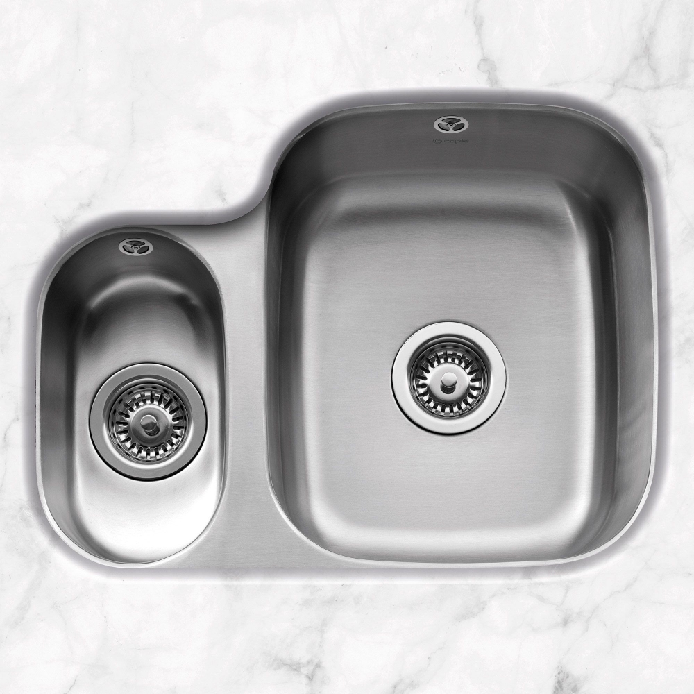 Caple FORM150L Form 150 1.5 Bowl Undermount Sink Left Hand Small Bowl - STAINLESS STEEL