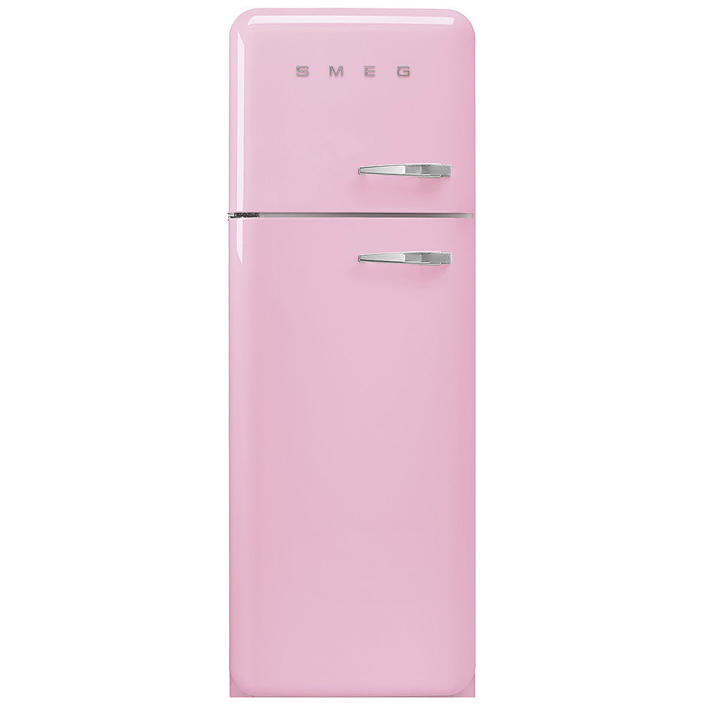 Smeg FAB30LPK5 60cm Retro Fridge Freezer Left Hand Hinge - PINK