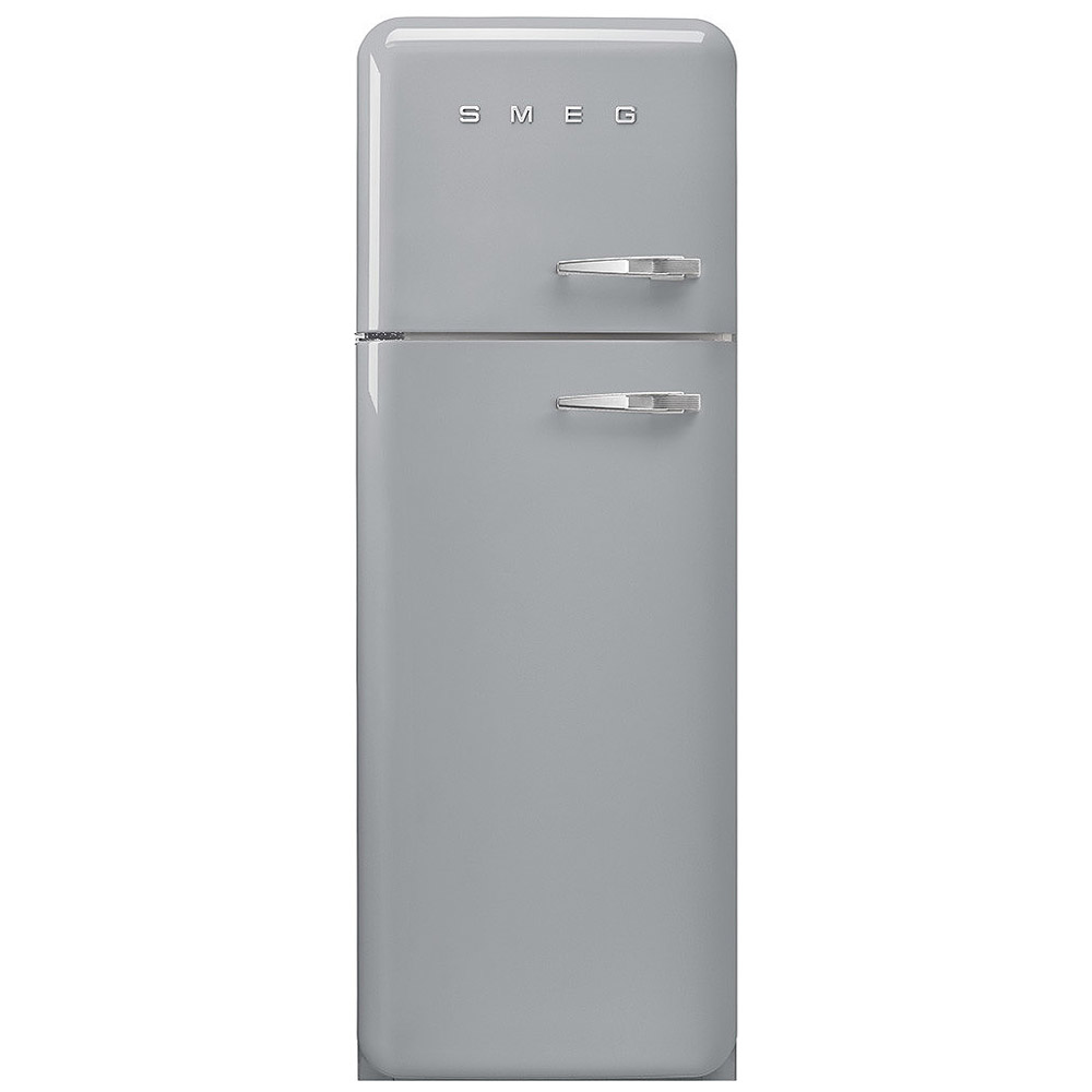 Smeg FAB30LSV3 60cm Retro Fridge Freezer Left Hand Hinge SILVER