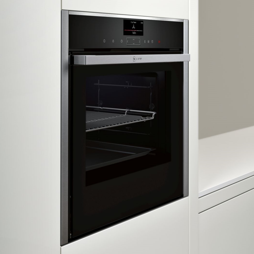 Neff B47VS34H0B Slide & Hide VarioSteam Single Oven STAINLESS STEEL
