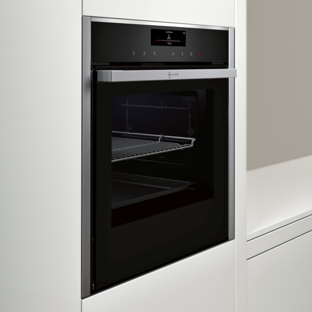 Neff B58VT68H0B N90 Slide & Hide Pyrolytic VarioSteam Oven STAINLESS