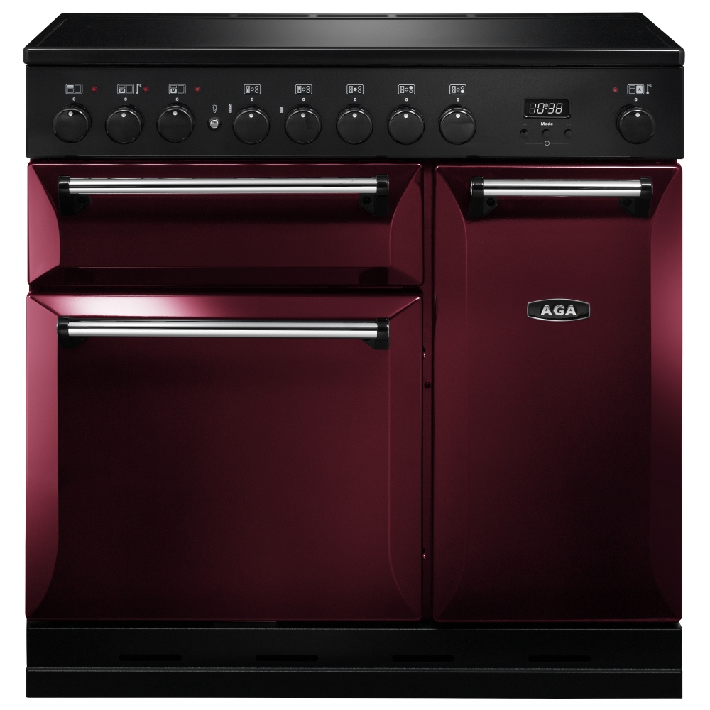 AGA Masterchef MDX90EICBY Masterchef Deluxe 90cm Induction Range Cooker 121810 - CRANBERRY