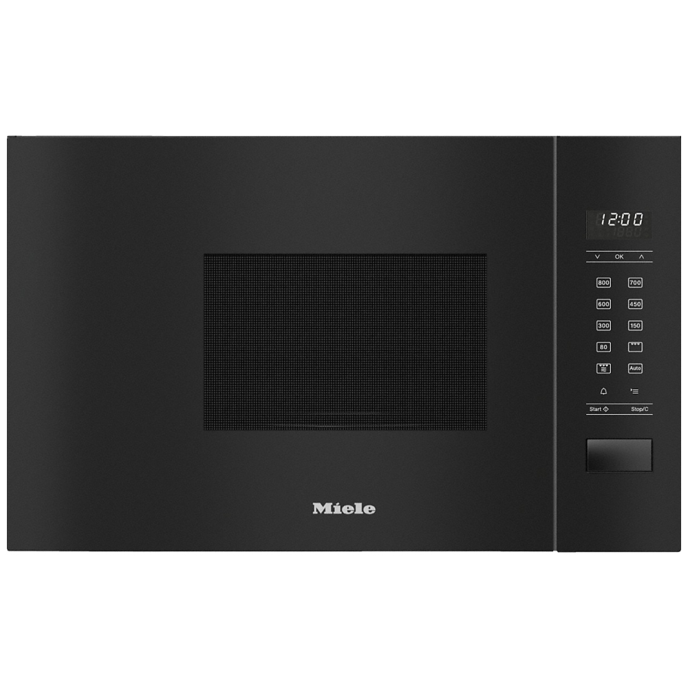 Miele M2234SC ContourLine 60cm Built In Microwave & Grill For Wall Unit BLACK Appliance City