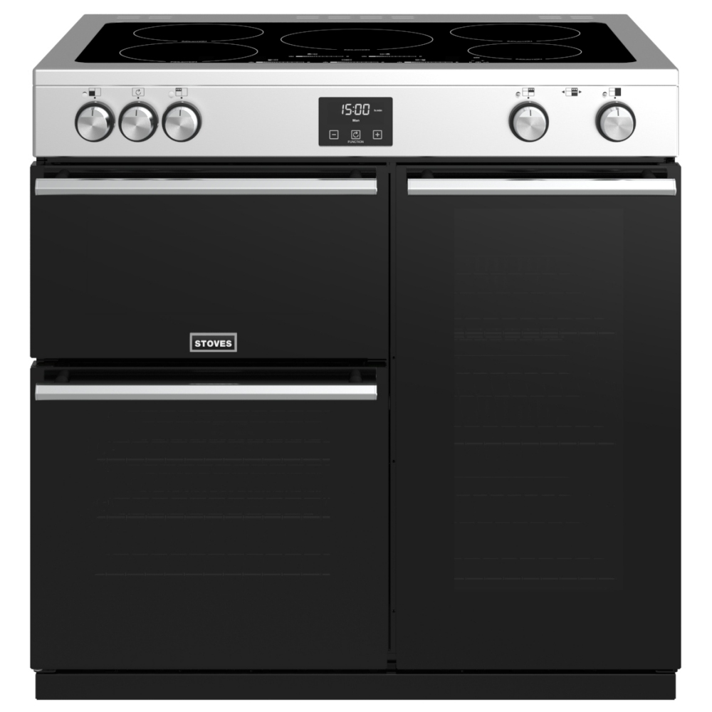 Stoves PREC DX S900EISS-EX DISPLAY 10756 Precision Deluxe 90cm Induction Range Cooker - STAINLESS STEEL