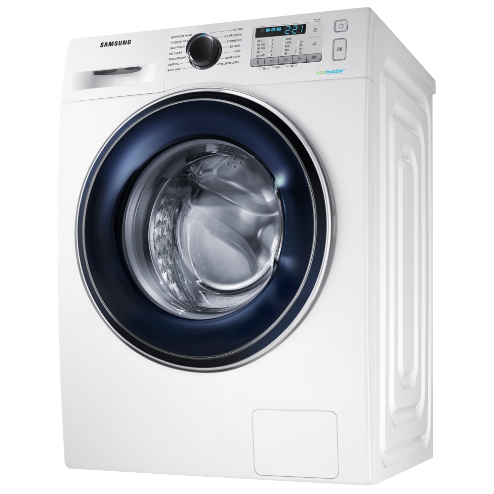 Samsung Ww80j5555faw 8kg Ecobubble Washing Machine 1400rpm White