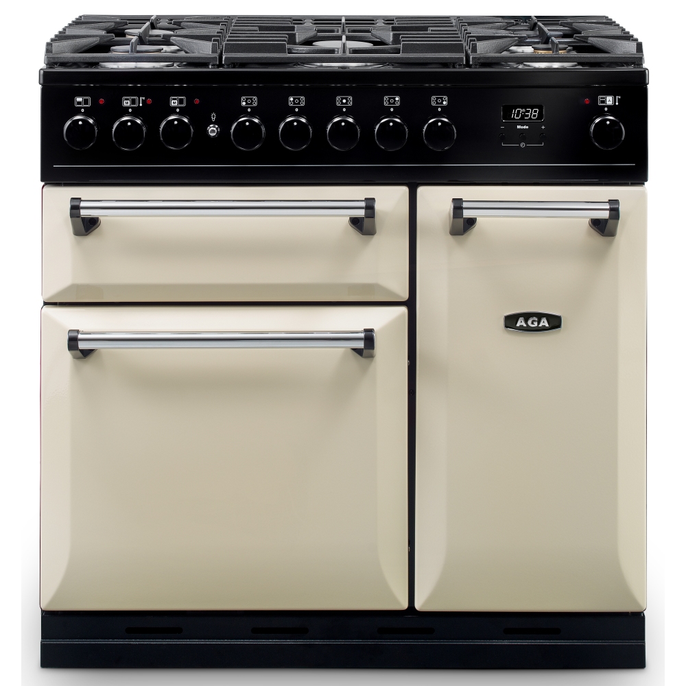 AGA Masterchef MDX90DFCRM Masterchef Deluxe 90cm Dual Fuel Range Cooker 122210 - CREAM