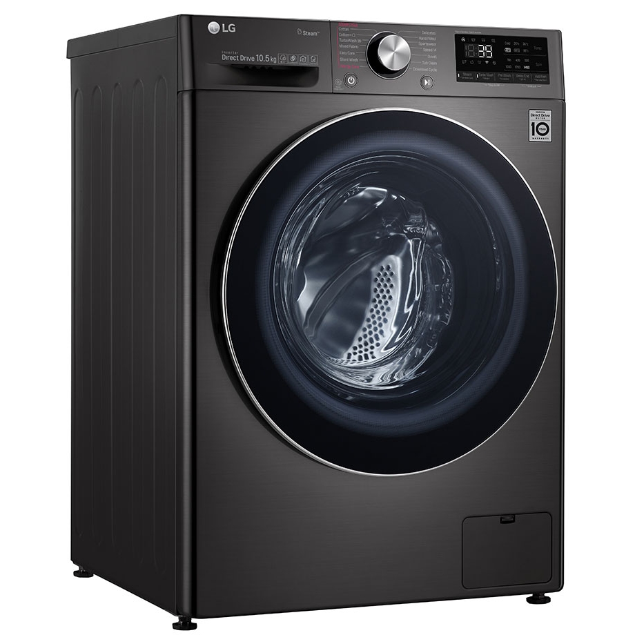 LG F4V910BTS 10.5kg Steam Washing Machine 1400rpm BLACK STEEL