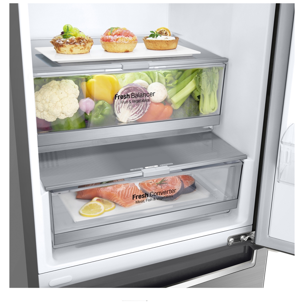 Lg Gbb72pzefn 60cm Frost Free Fridge Freezer Stainless Steel