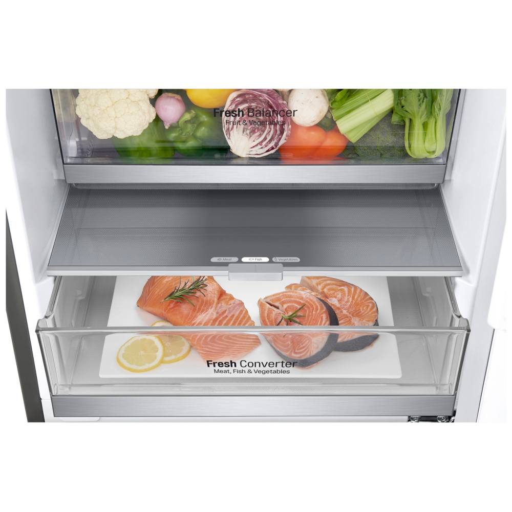 Lg Gbb72pzefn 60cm Frost Free Fridge Freezer Stainless Steel