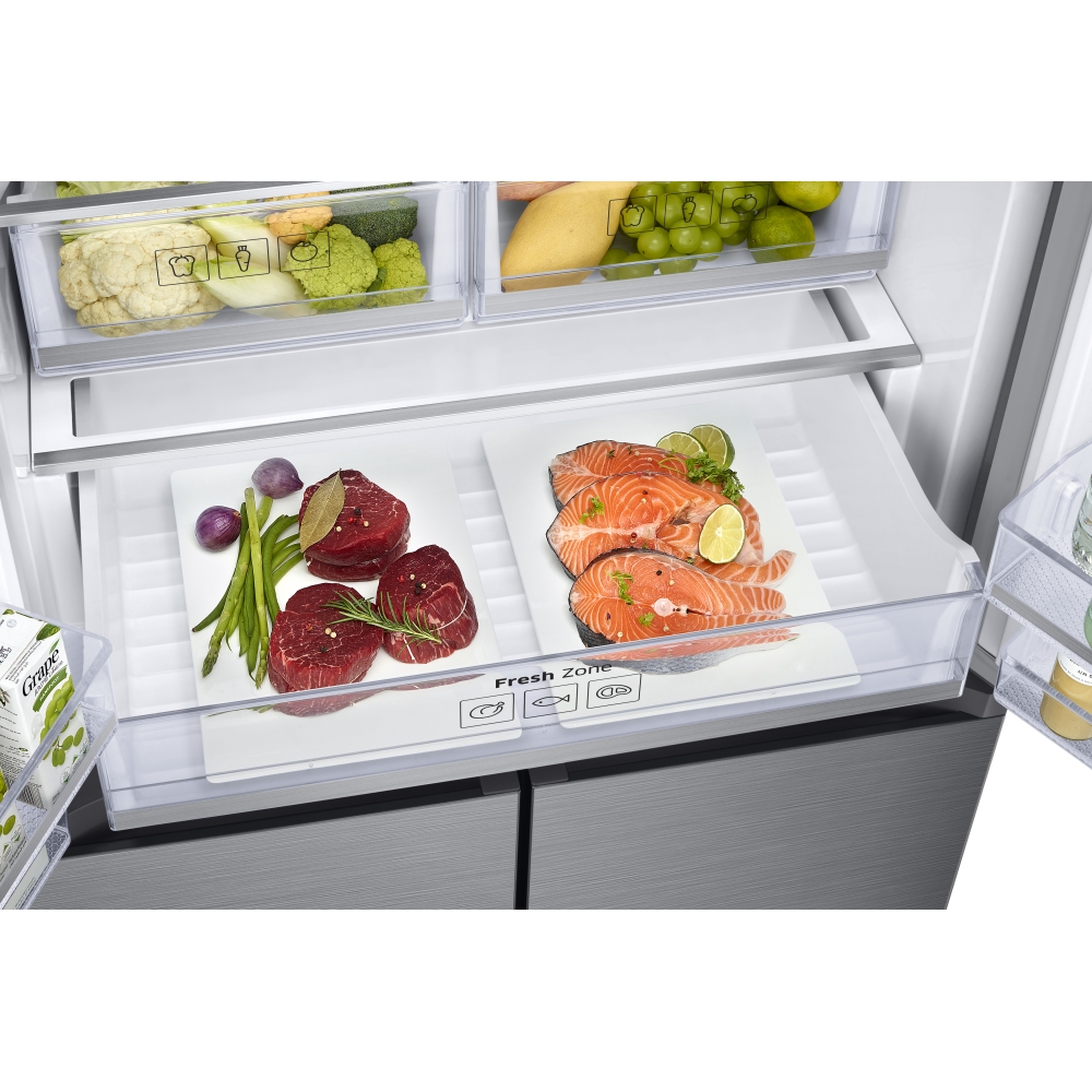 Samsung Rf50k5960s8 80cm Multi Door Fridge Freezer Silver