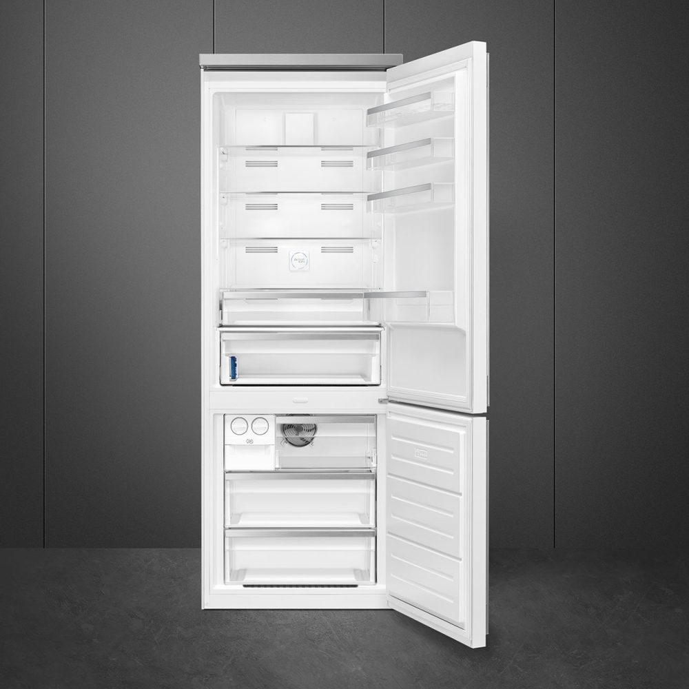 Smeg Fa490rwh Portofino 70cm Frost Free Fridge Freezer White