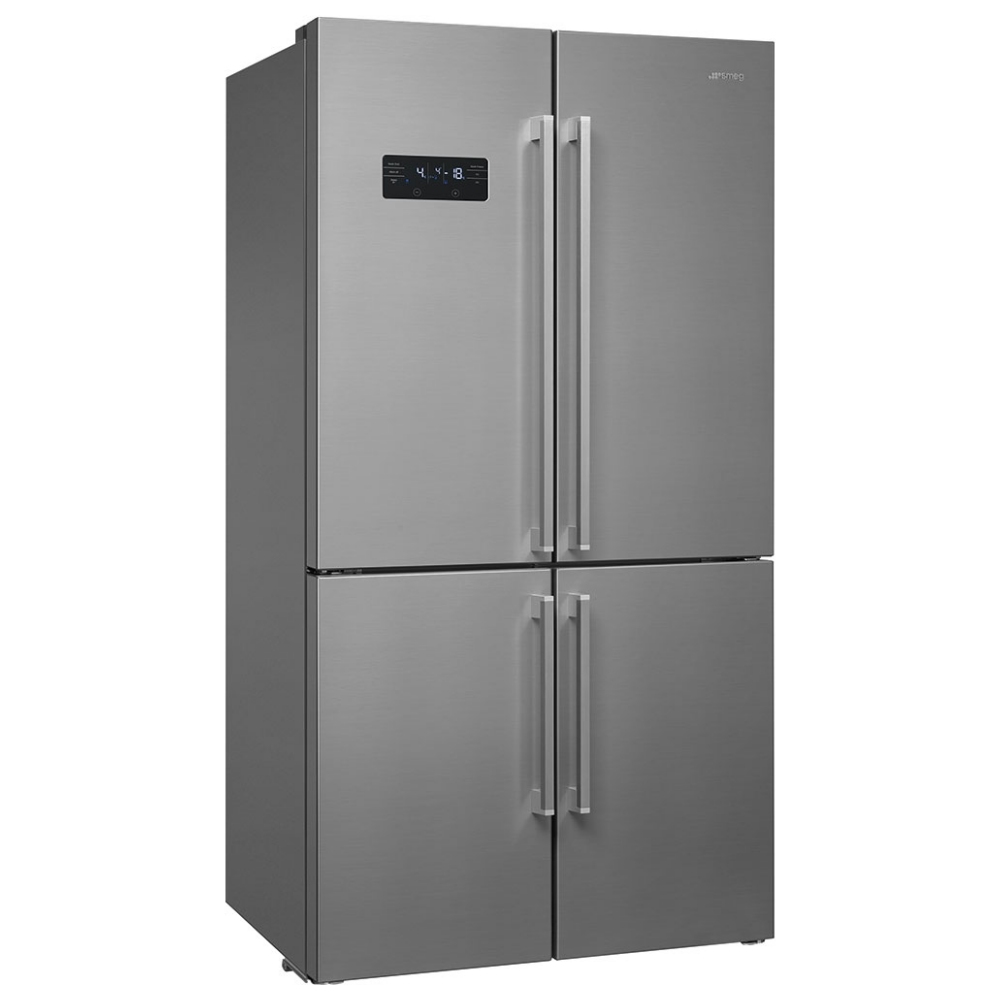Smeg Fq60x2peai Four Door Fridge Freezer Ice Water Non Plumbed