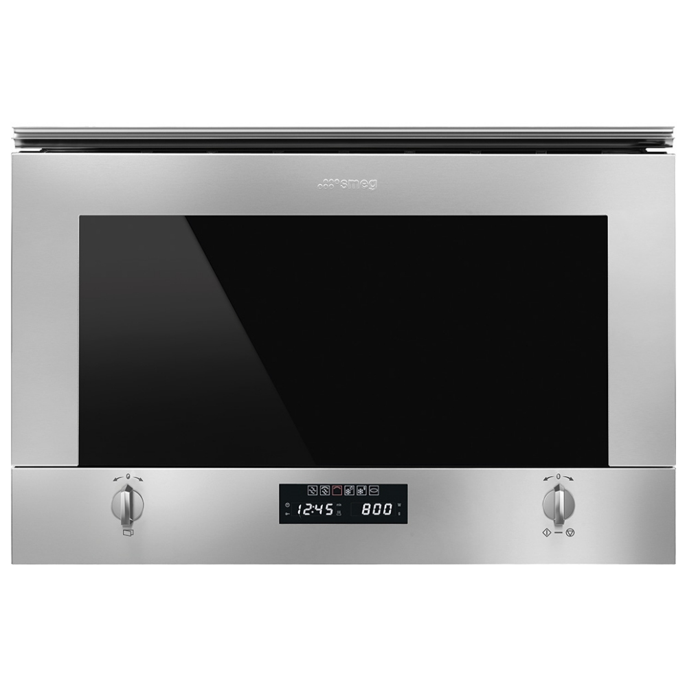 Smeg MP422X1 Built In Cucina Microwave And Grill For Wall Unit - STAINLESS STEEL