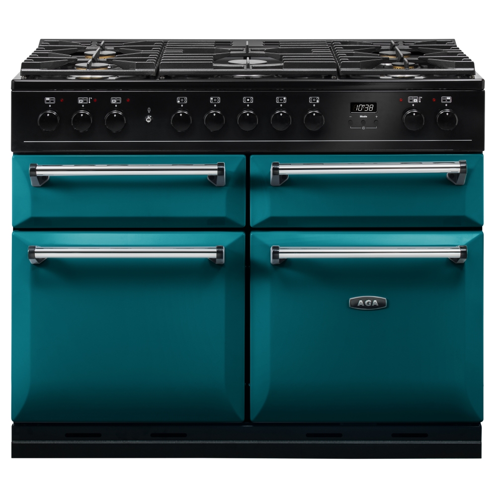 AGA Masterchef MDX110DFSAL Masterchef Deluxe 110cm Dual Fuel Range Cooker - SALCOMBE BLUE