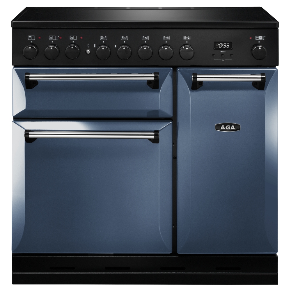 AGA Masterchef MDX90EIDAR Masterchef Deluxe 90cm Induction Range Cooker - DARTMOUTH BLUE
