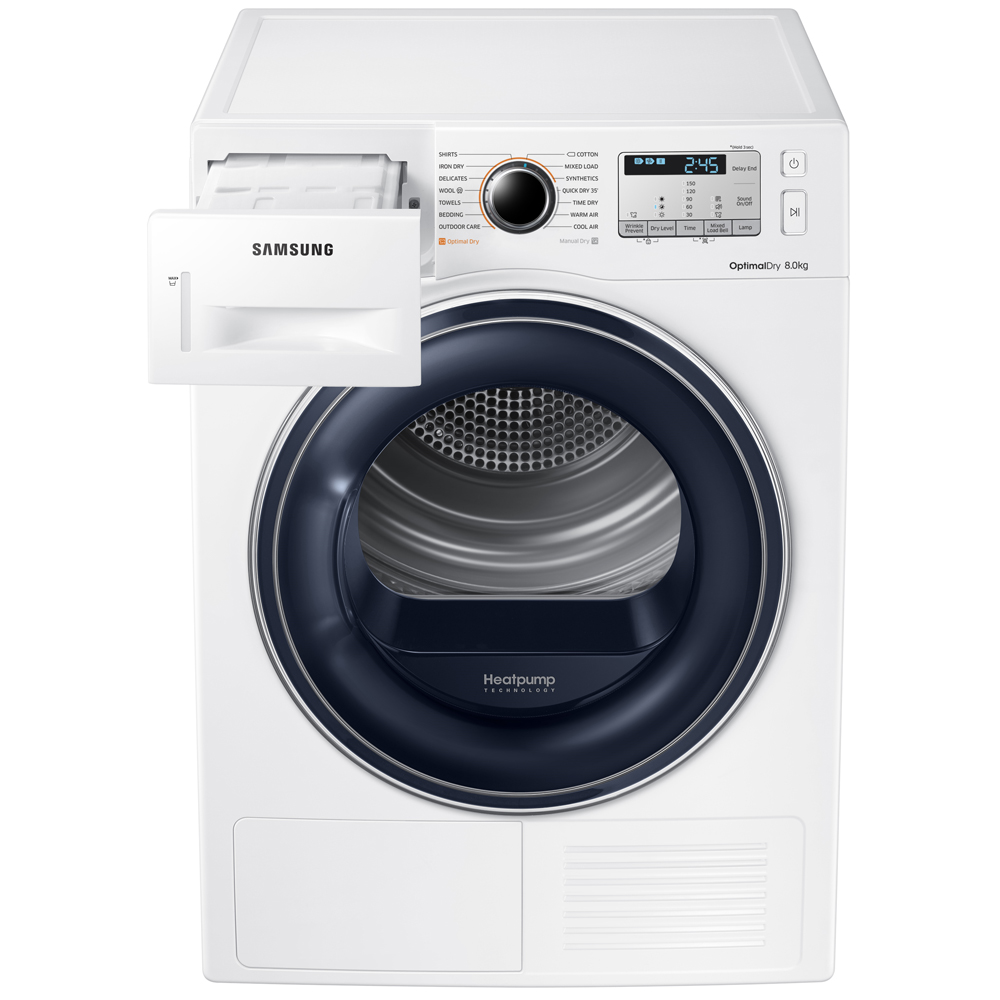Samsung DV80M50133W 8kg Heat Pump Condenser Dryer WHITE Appliance City