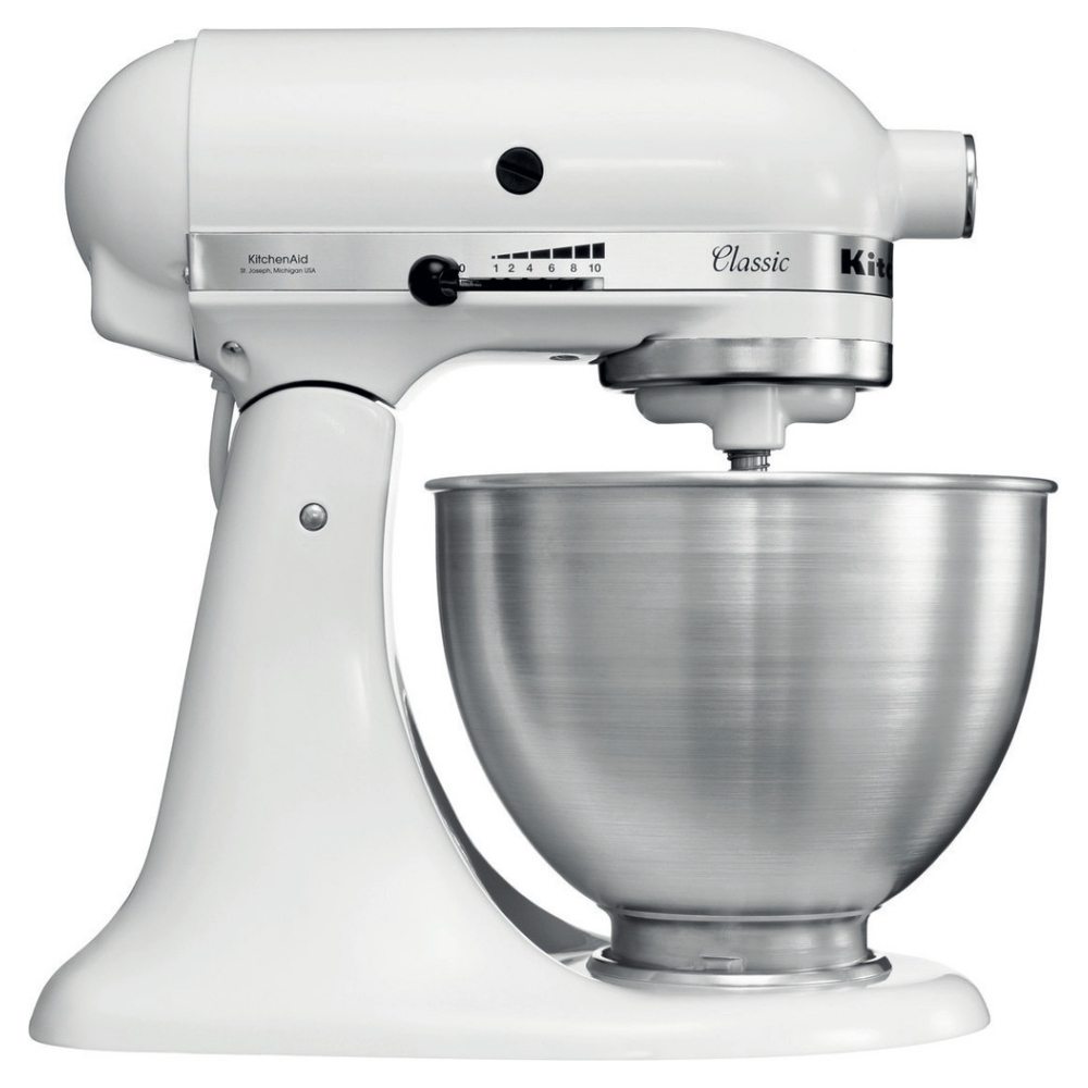 KitchenAid 5K45SSBWH Classic Stand Mixer 4.3 Litre - WHITE - Appliance City