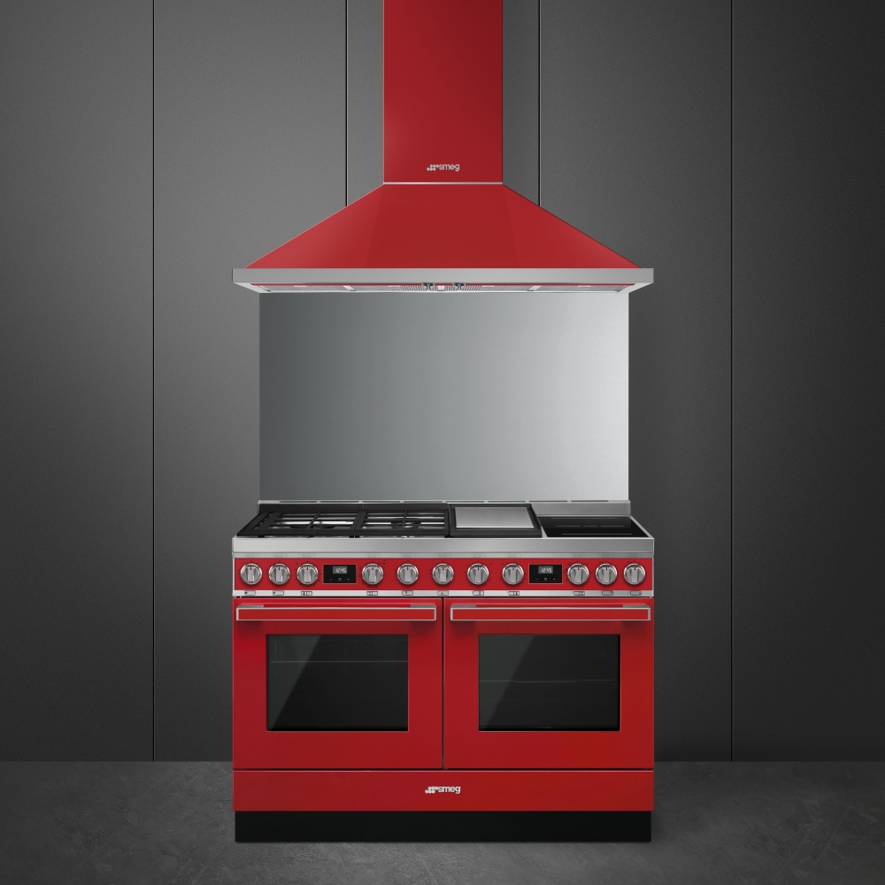 Smeg CPF120IGMPR 120cm Portofino Pyrolytic Dual Fuel Range Cooker RED