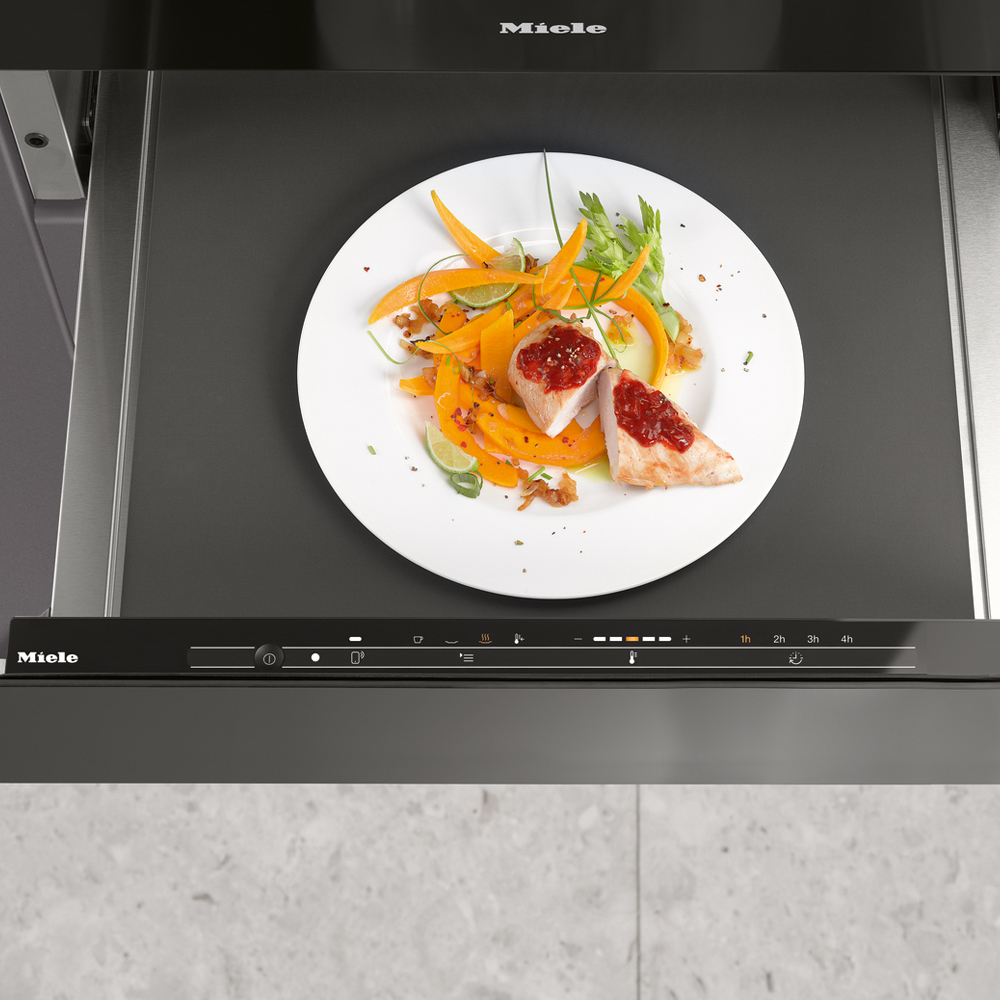 Miele ESW7010OBBL PureLine 14cm Warming Drawer BLACK Appliance City