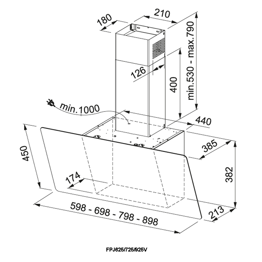 Franke FPJ925VWHSSUK 90cm Evo Plus Angled Hood WHITE Appliance City