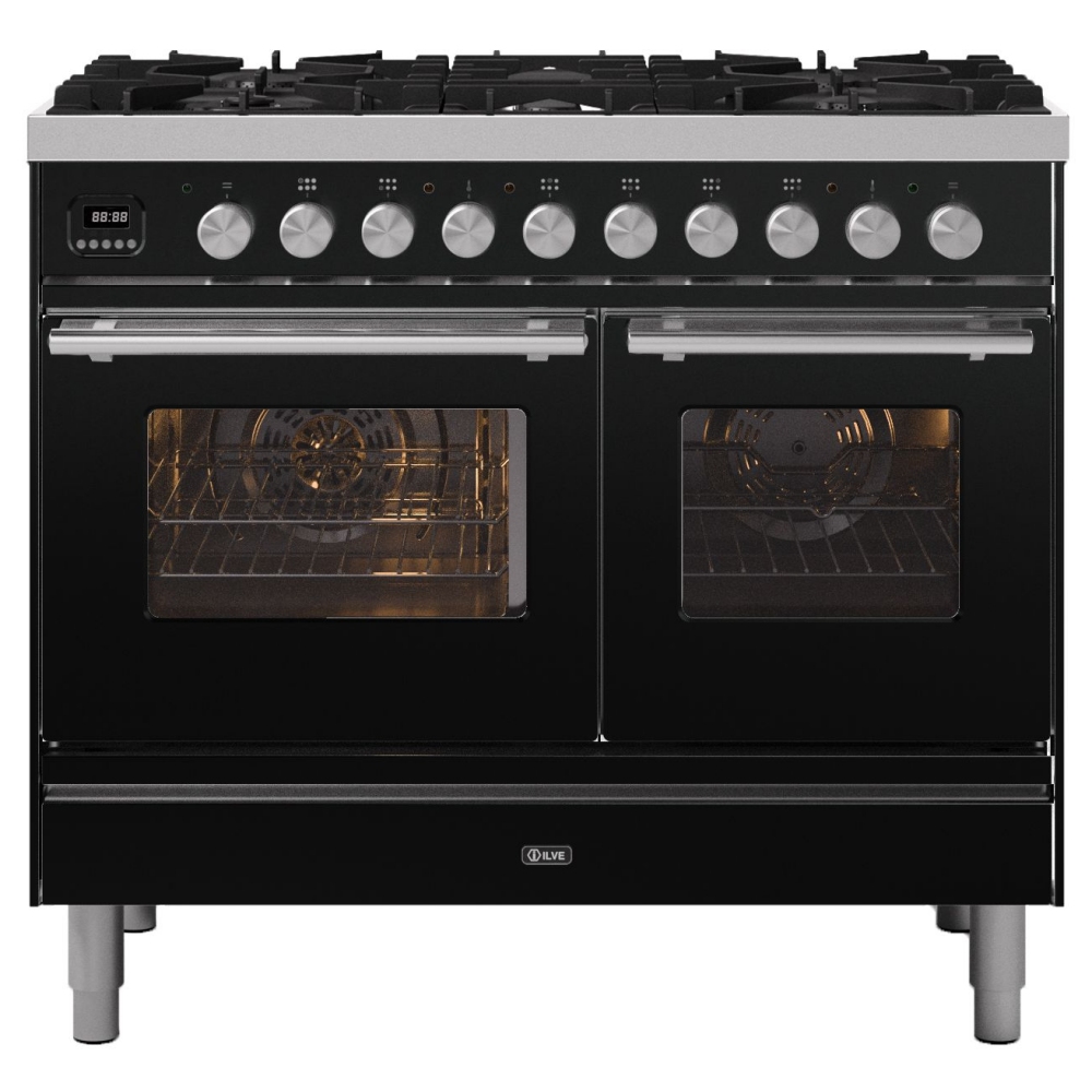 Ilve PD106WE3BK 100cm Roma Dual Fuel Range Cooker – BLACK