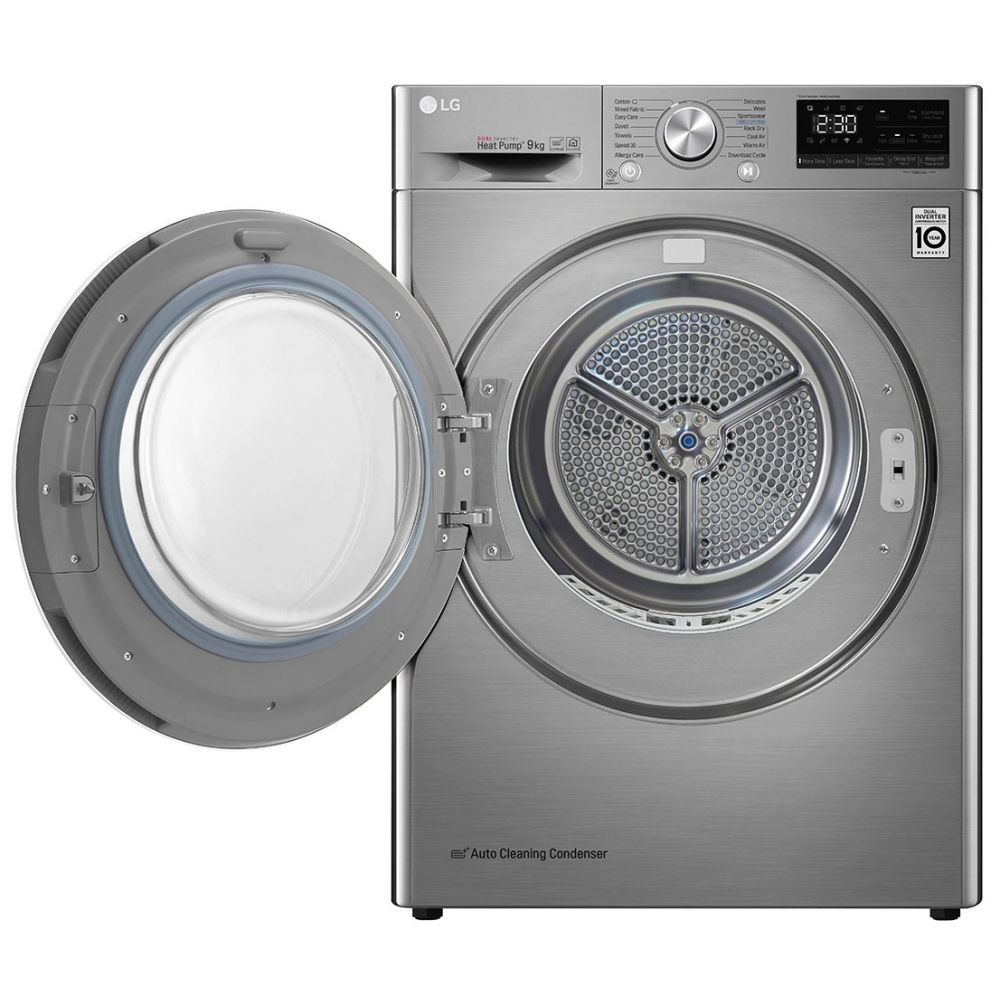 LG FDV909S 9kg Heat Pump Condenser Tumble Dryer GRAPHITE Appliance City