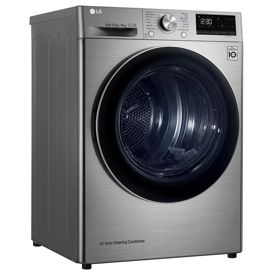 LG FDV909S 9kg Heat Pump Condenser Tumble Dryer GRAPHITE Appliance City