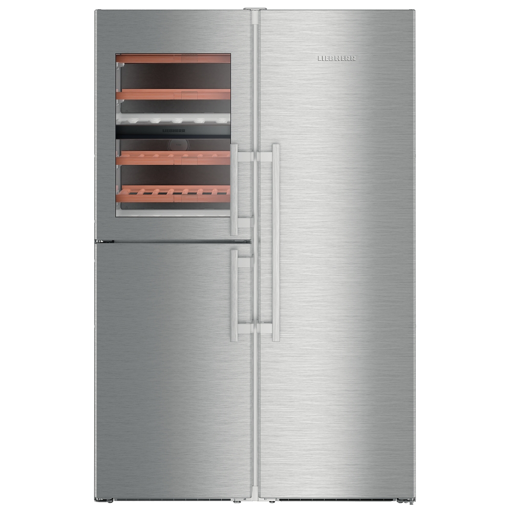 Liebherr SBSES8496 121cm Side By Side Biofresh-Plus Fridge Freezer With Icemaker & Wine Storage - STAINLESS STEEL
