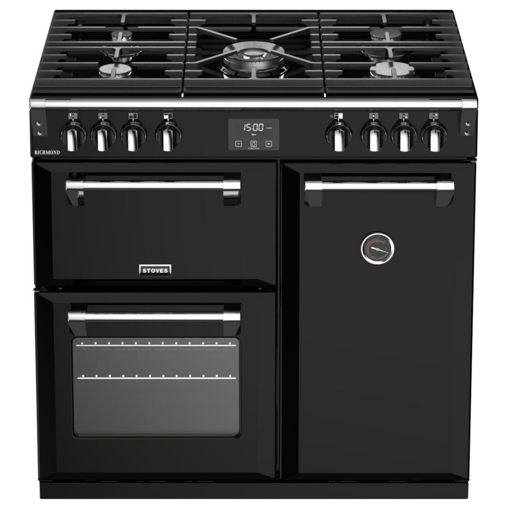 Stoves RICHMOND S900GBK 10797 Richmond 900mm Gas Range Cooker BLACK