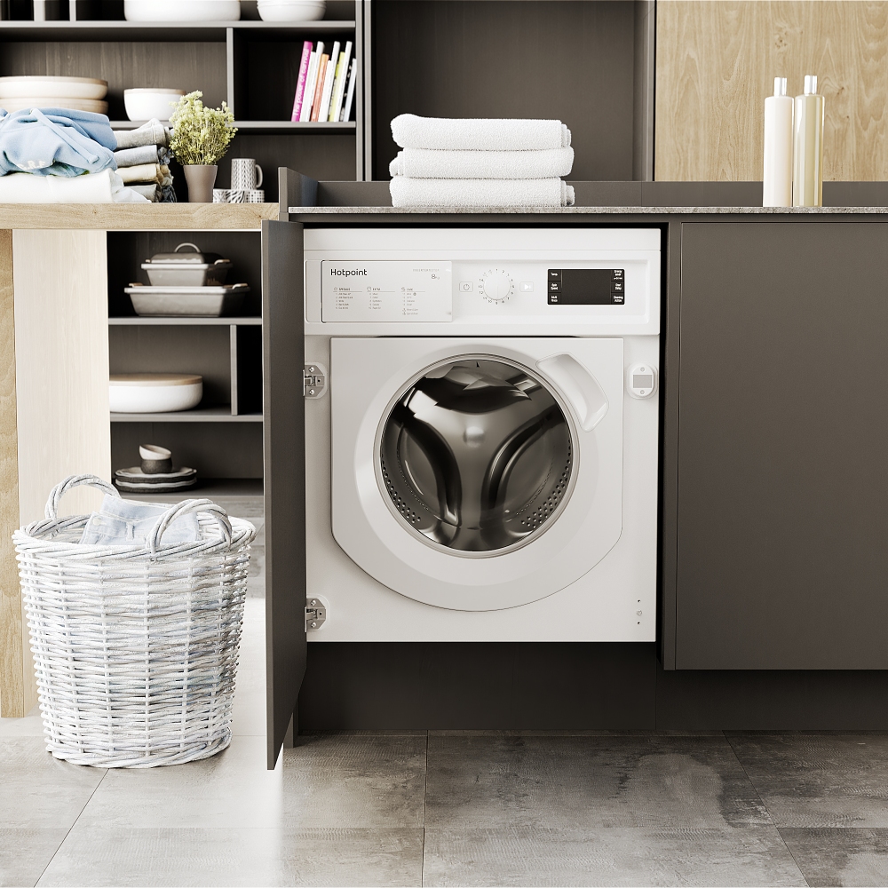 Hotpoint WMHG81484 8kg Fully Integrated Washing Machine Appliance City